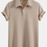 Ensemble — polo jacquard géométrique & short jacquard géométrique