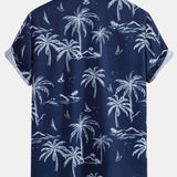 Ensemble — chemise à imprimé palmiers tropical & short de bain à cordon