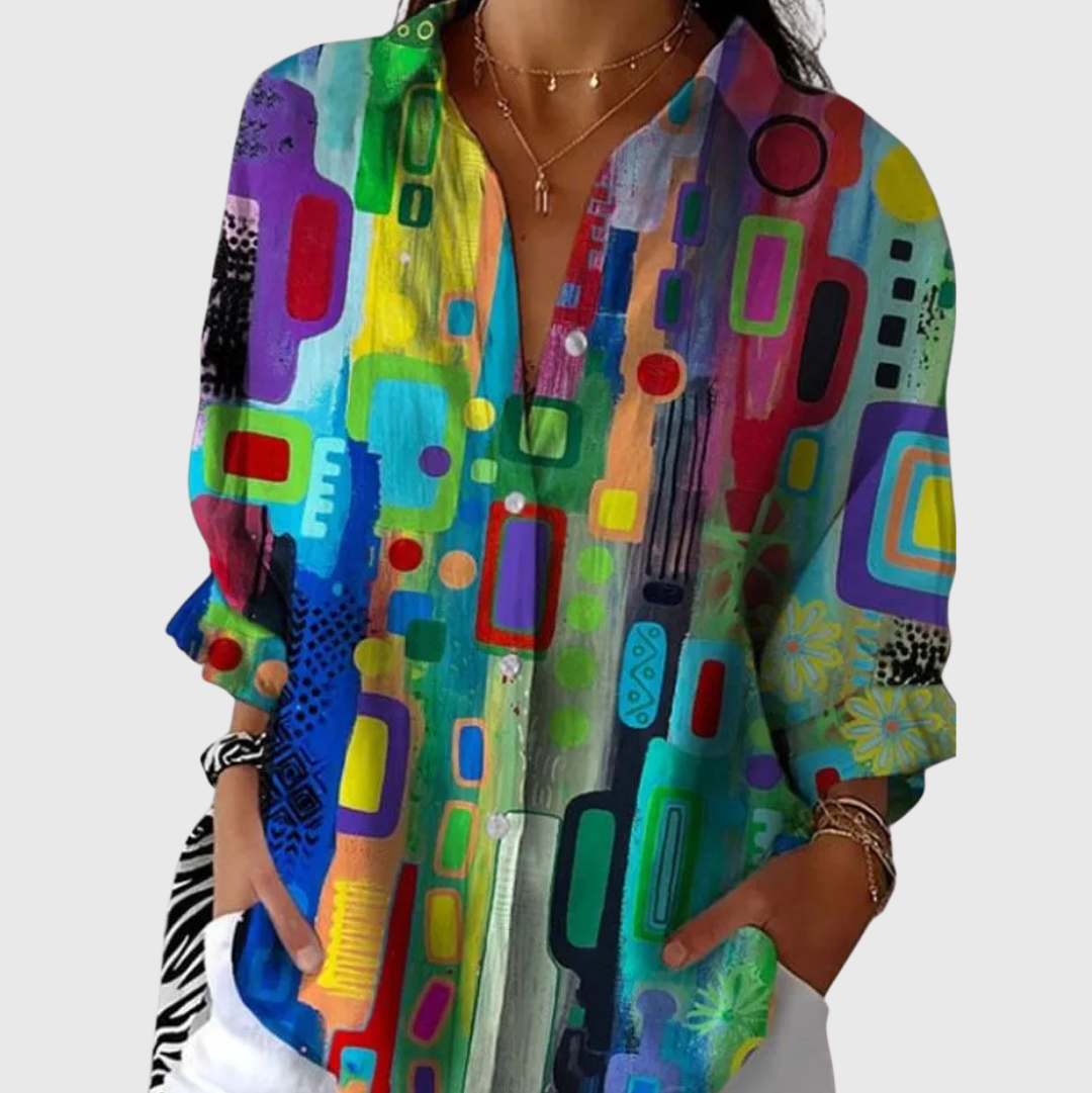 Apolline — Blouse imprimée légère et colorée