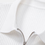 Ensemble — polo en maille rayée dégradée & pantalon fuselé coupe slim