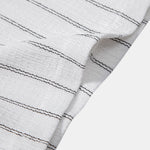 Ensemble Capucine — chemise texturée rayée & pantalon en lin à jambe droite
