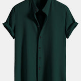 Ensemble — chemise côtelée à col officier coupe ajustée & pantalon à taille élastique