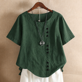 Clémentine | Blouse à boutonnage asymétrique