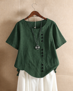 Clémentine | Blouse à boutonnage asymétrique