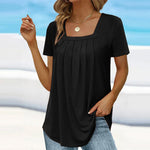 Apolline | Blouse fluide à encolure carrée