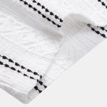 Ensemble — chemise jacquard rayée géométrique & pantalon texturé froissé