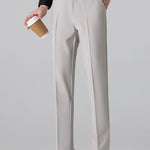 Ensemble — polo jacquard torsadé à col V & pantalon fuselé coupe slim