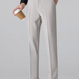 Ensemble — polo jacquard torsadé à col V & pantalon fuselé coupe slim