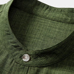 Ensemble Améline — chemise à col officier et manches courtes & short en lin à cordon