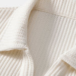 Ensemble — polo gaufré à col V & short gaufré en maille à cordon