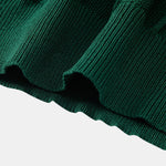 Ensemble — polo en maille jacquard rayée & pantalon côtelé à jambe droite