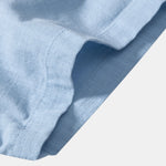 Chemise boutonnée en lin contrastant