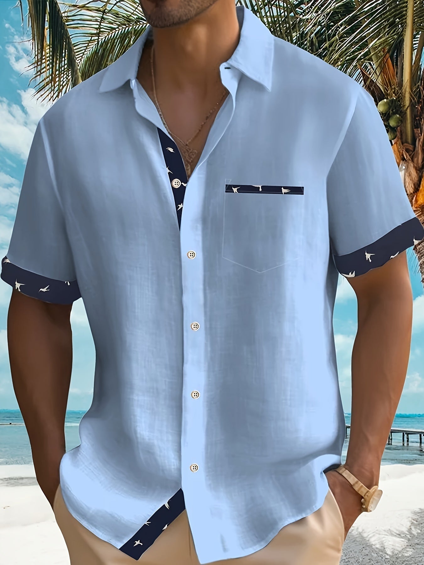 LAPEL SUMMER SHIRT FOR MEN