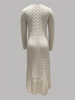 Robe Maxi en Tricot Câblé Confortable