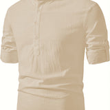 STAND COLLAR SHIRT FOR MEN