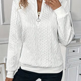Augustine | Pull demi-zip en maille texturée