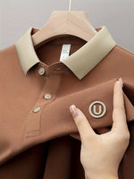 EMBROIDERED LAPEL SHIRT FOR MEN