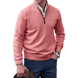 ZIPPERED KNIT PULLOVER FOR MEN