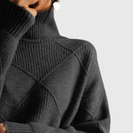 Agnès | Pull à col roulé à motif géométrique