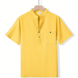 HENLEY COTTON SHIRT FOR MEN