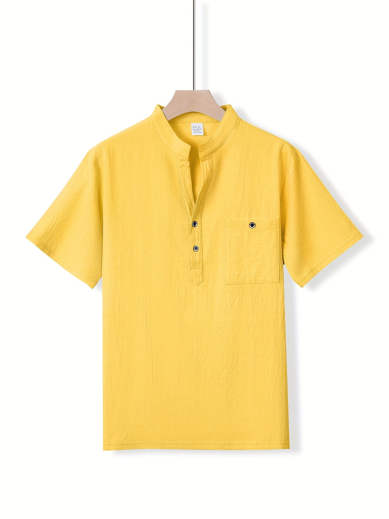 HENLEY COTTON SHIRT FOR MEN