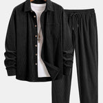 Ensemble — chemise en velours côtelé & pantalon en velours côtelé à jambe droite