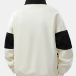 Ensemble — sweat polo patchwork color block & pantalon de jogging à plis
