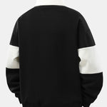Ensemble — sweat polo patchwork color block & pantalon de jogging à plis
