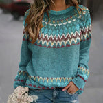Regina — Pull avec Motif Rétro Wave