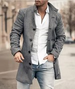 BUTTON TRENCH COAT FOR MEN