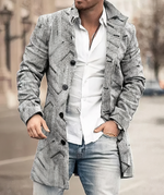 BUTTON TRENCH COAT FOR MEN