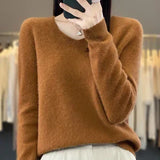 Clémence | Pull en maille à col V et poignets côtelés
