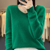 Clémence | Pull en maille à col V et poignets côtelés