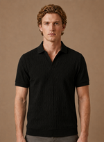 Men's Luxury Knit Polo Shirt – Soft Textured Summer | Areleon