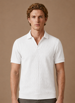 Men's Luxury Knit Polo Shirt – Soft Textured Summer | Areleon