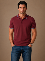 Men's Classic Tipped Polo Shirt – Smart Casual Cotton | Areleon