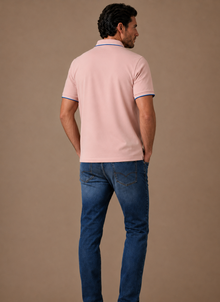 Men's Classic Tipped Polo Shirt – Smart Casual Cotton | Areleon