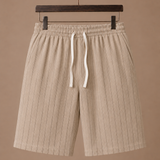 Men's Linen Drawstring Shorts – Striped Relaxed Fit | Areleon