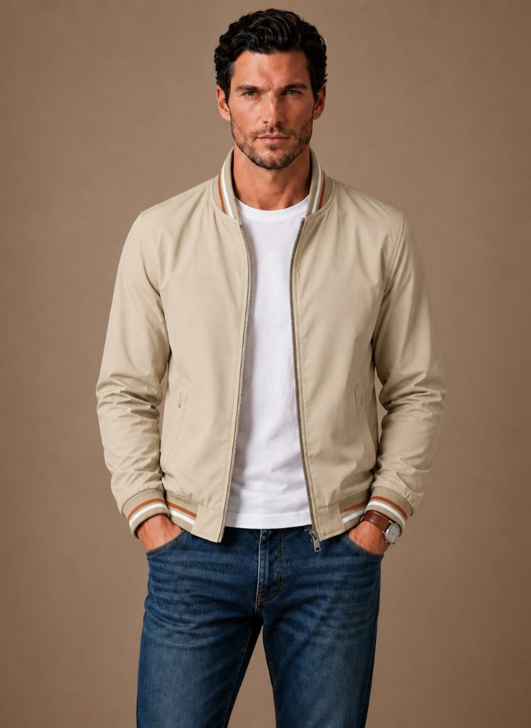 Men's Lightweight Bomber Jacket – Casual Zip-Up Summer | Areleon
