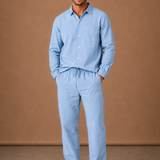 Men's Linen Cotton Set – Shirt & Trousers Smart Casual | Areleon