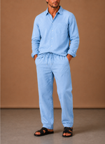 Men's Linen Cotton Set – Shirt & Trousers Smart Casual | Areleon