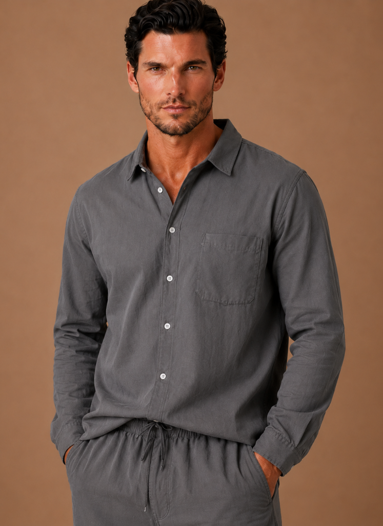 Men's Linen Cotton Set – Shirt & Trousers Smart Casual | Areleon