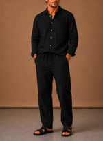 Men's Linen Cotton Set – Shirt & Trousers Smart Casual | Areleon