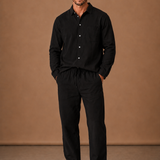 Men's Linen Cotton Set – Shirt & Trousers Smart Casual | Areleon