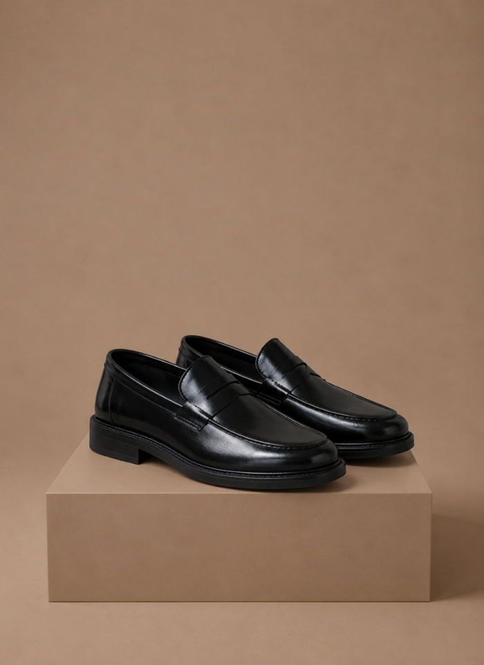 Mocassins penny en cuir pour homme – Classique smart casual | Areleon