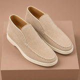 Men's Suede Ankle Loafers – Smart Casual Moc-Toe | Areleon