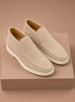 Men's Suede Ankle Loafers – Smart Casual Moc-Toe | Areleon