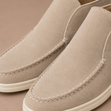 Men's Suede Ankle Loafers – Smart Casual Moc-Toe | Areleon
