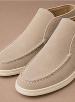Men's Suede Ankle Loafers – Smart Casual Moc-Toe | Areleon