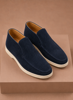 Men's Suede Ankle Loafers – Smart Casual Moc-Toe | Areleon